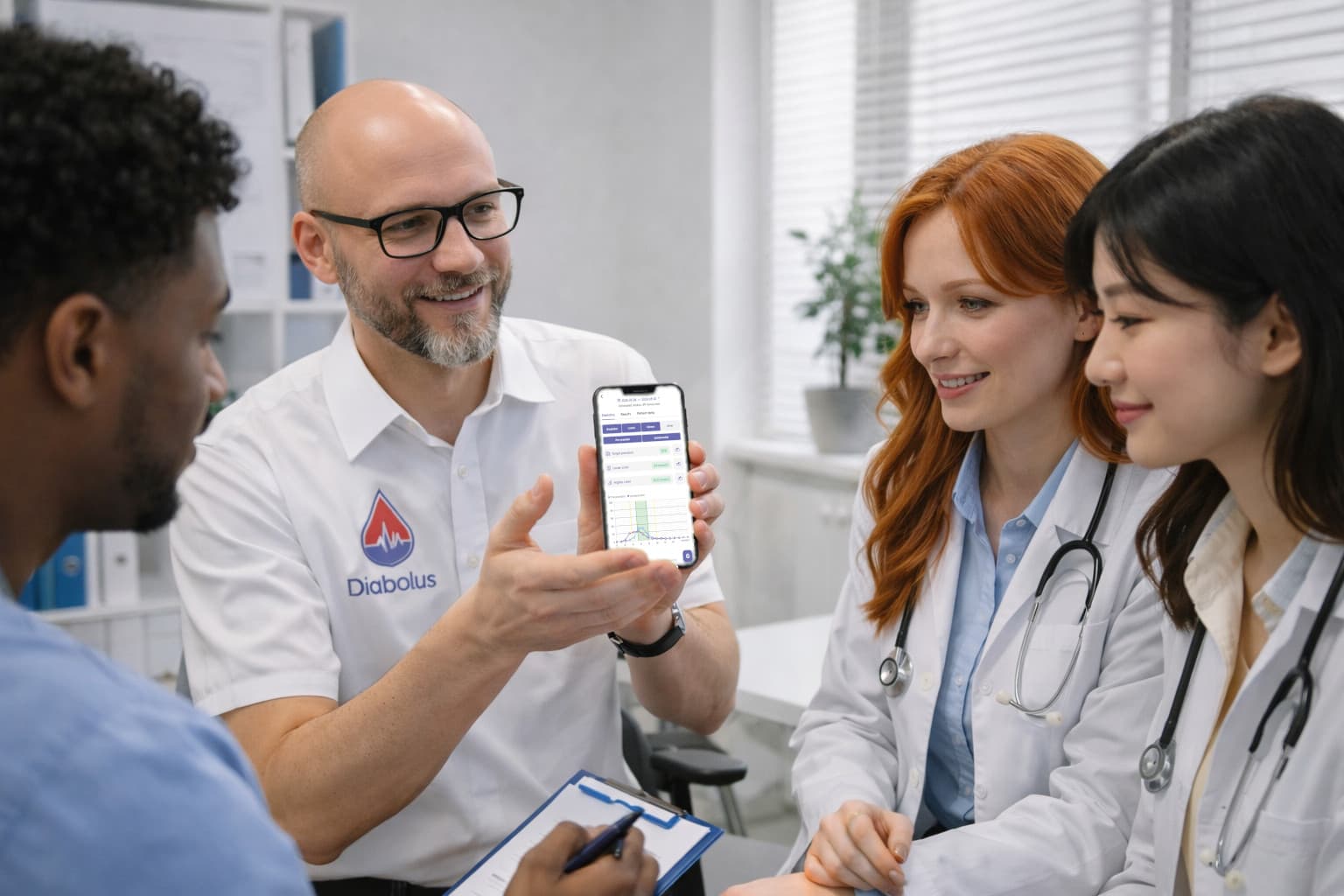 Clinical team with patient data